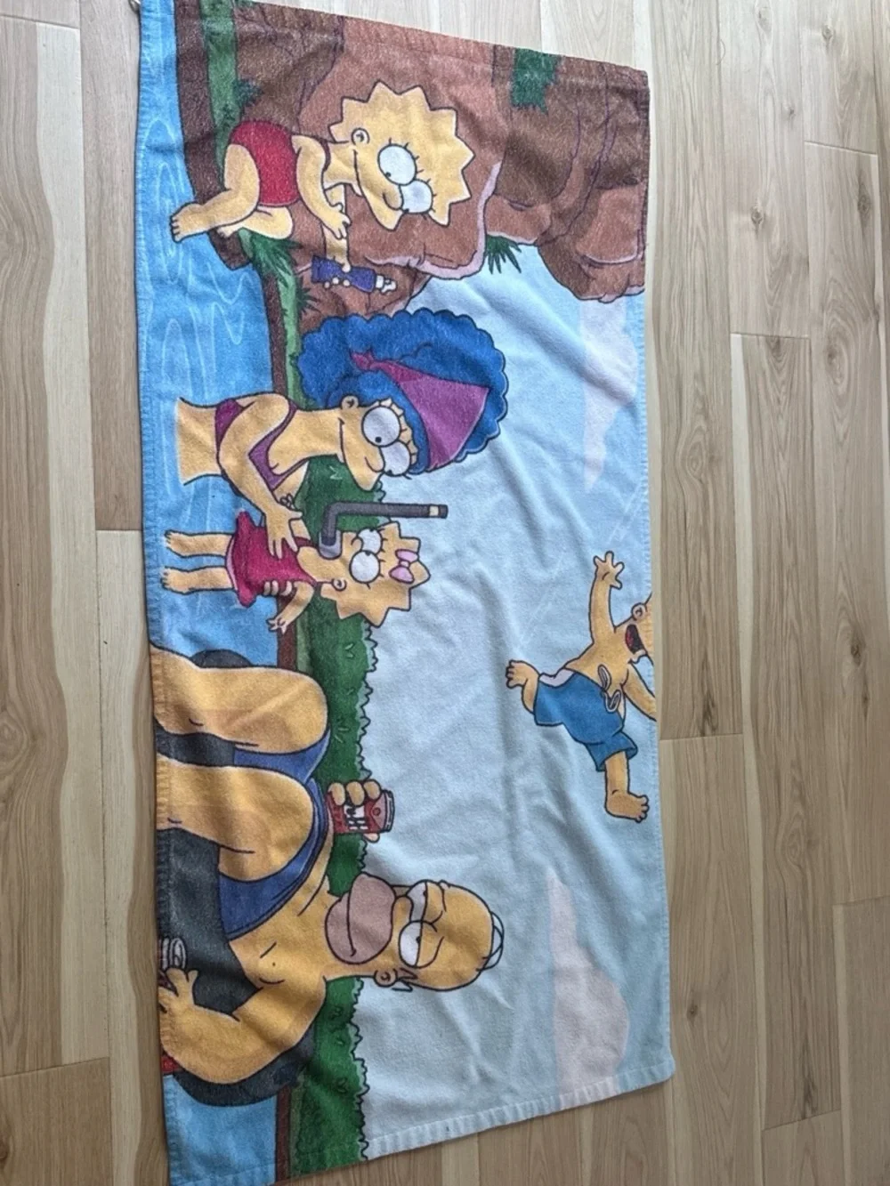 The Simpsons towel Blue/Yellow Characters